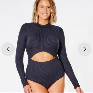 Ripcurl black cutout long sleeve surf suit